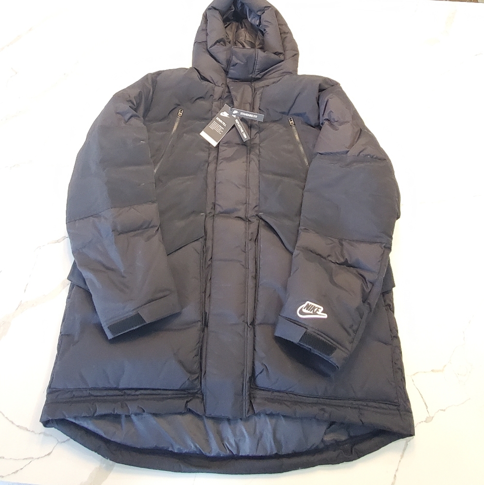 Nike Sportswear Down Fill Repel Parka Men's Black Jacket NWT Nike Swoosh